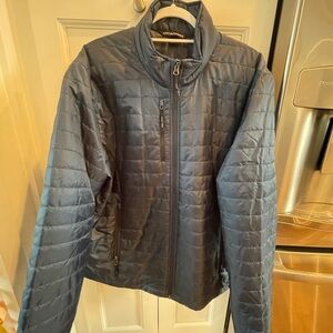 Navy Blue Quilted mid weight Jacket. Only worn once. Great everyday jacket